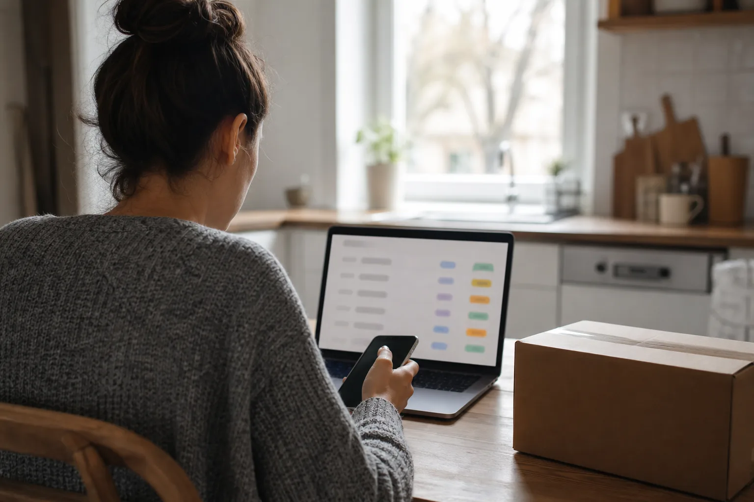 A seller confirming an order from a dashboard