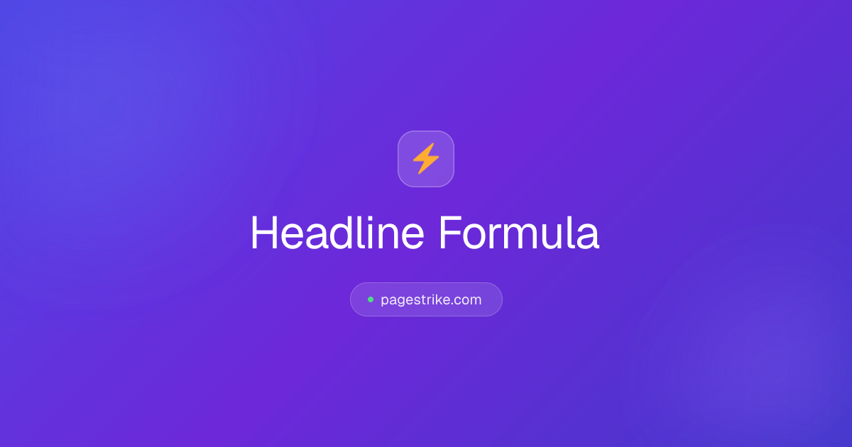 Headline Formula — Definition | PageStrike
