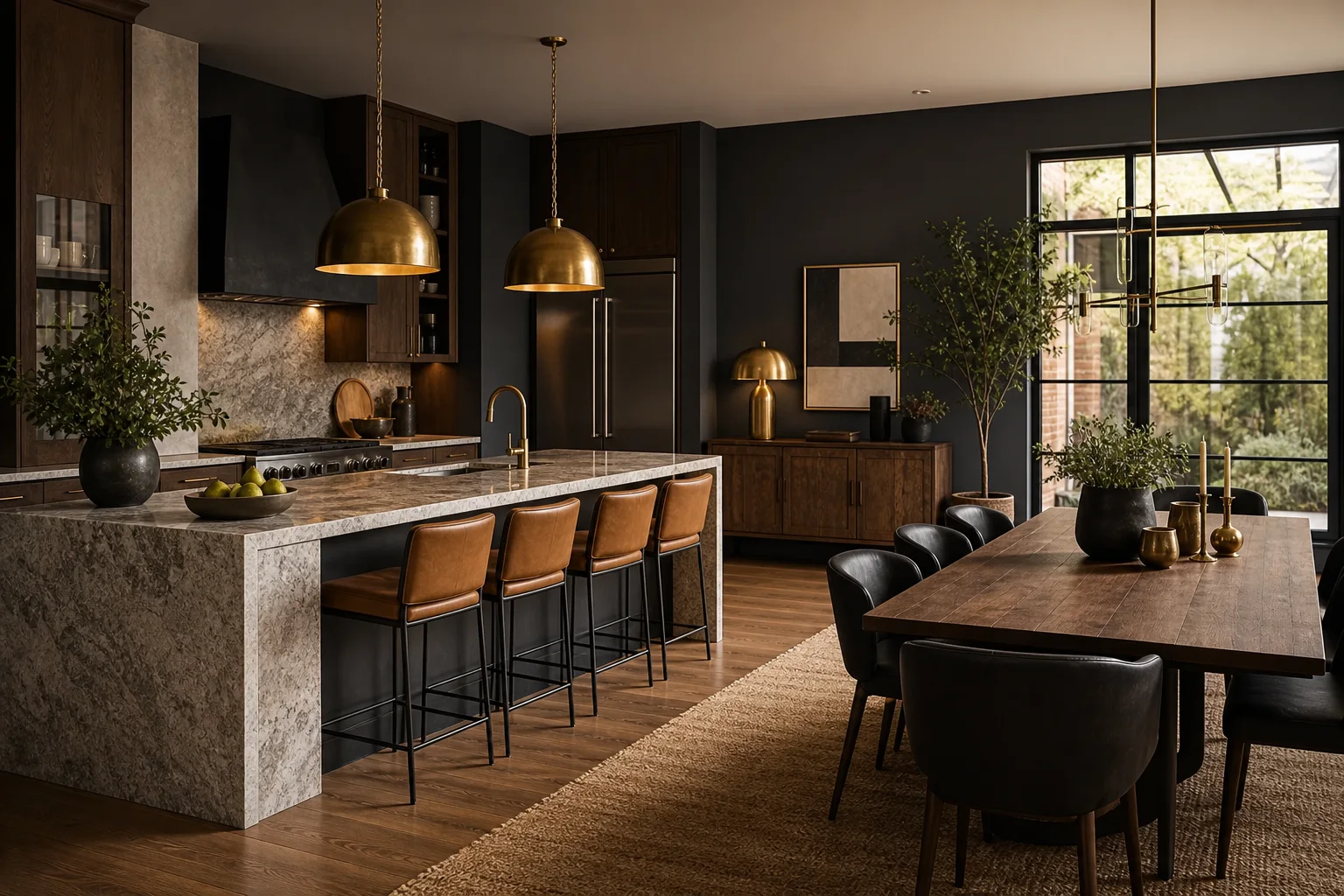 Kitchen and living room, one voice