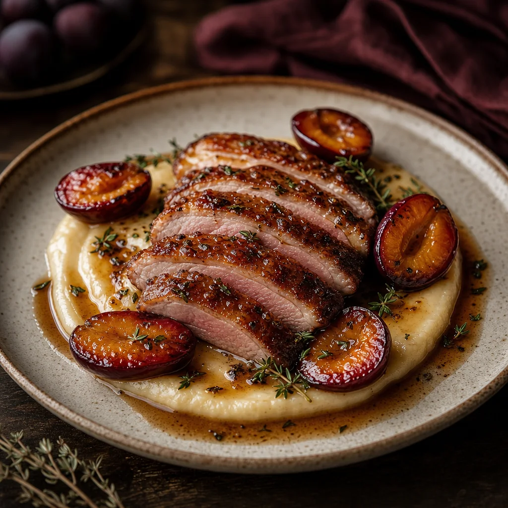 Seared duck breast